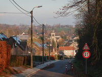 Rue des Fusillés from Membach