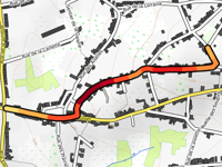 Rue des Protestants über Rue des Cloutiers