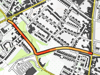 Rue des Pyrénées z Bruay-La-Buissière przez Rue Augustin Caron