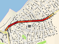 Rue du 11 Novembre vanuit Criel Plage