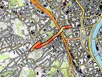 Rue Henri Maus vanuit Luik