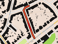 Rue Saint-Nicolas via Rue des Pêchers