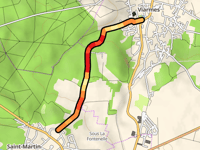 Saint Martin du Tertre vanuit Viarmes via Route de Saint-Martin-du-Tertre