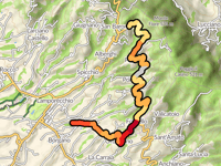 San Baronto von Lamporecchio über Orbignano
