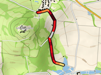 Schlossberg / Ruine Waldeck z Lettenmühle przez Galgenberg