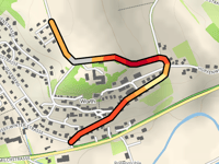 Schlossstrasse vanuit Warth