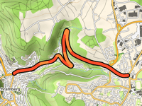 Schramberger Strasse vanuit Schramberg
