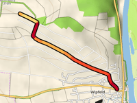 Speiersberg z Wipfeld przez Weinbergstrasse