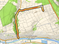 Spitalberg z Frickenhausen am Main przez Erlach