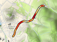 Sankt-Gotthard-Kapelle vanuit Staufen im Breisgau