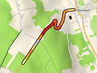 Stegersbacher Landesstrasse vanuit Olbendorf