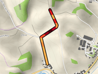 Steigung von Mitlechtern via Igelsbacher Straße