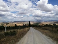 Strada di Bagno Vignoni desde Bagno Vignoni