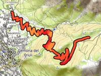 Cuarnan / Strada di Foredôr da Gemona del Friuli