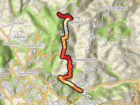 Strada Monte Bagnolo Valbiancara from Ponte Rio via San Marino