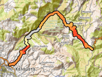 Taygetos Pass desde Kalamáta por Artemisia