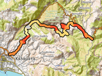 Taygetos Pass desde Kalamáta por Ladas