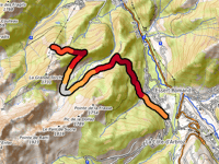 Télécabine de La Grande Terche / Sur les Têtes von Essert Romand über Le Graydon