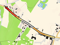 Thorrington Cross über Tenpenny Hill