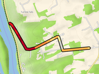 Tumble Falls Road from Delaware River
