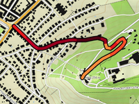 Turmberg von Durlach über Turmbergstrasse