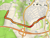 Unglücksberg przez Heriedenweg