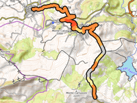Valico di Monte Carruozzo vanuit Sant'Andrea di Conza