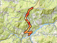 Valico di Monte Pelizzone von Bardi über Gazzo