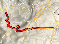 Via Notara depuis Fiumefreddo di Sicilia