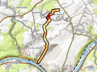 Ville en Waret von Marche-les-Dames über Rue aux Pierres
