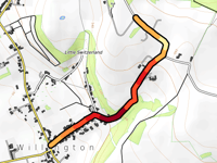Waste Lane da Willington via Chapel Lane
