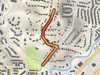 West Roxboro Road via Shady Valley Drive