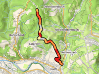 Wilbertzhohner Höhe vanuit Halft